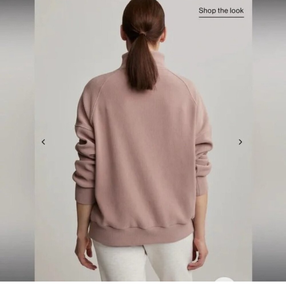 NEW VARLEY rhea half-zip sweat in stucco Sz XS - Picture 2 of 10